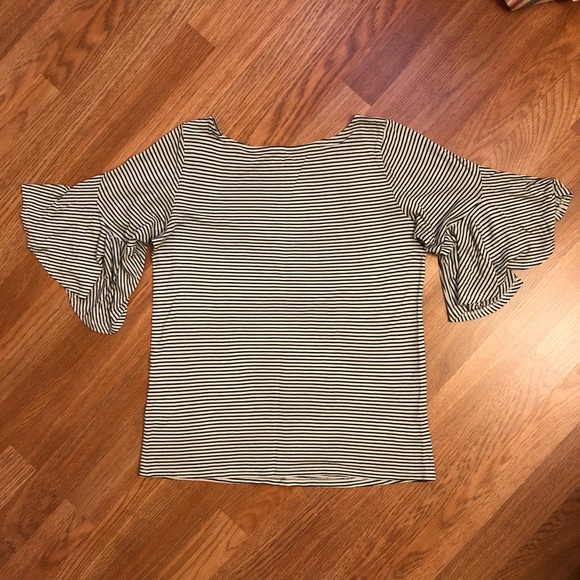 LOFT OUTLET striped tee with bell sleeves - Picture 3 of 5